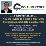 SD5 Candidate, Cole Buerger, Meet and Greet